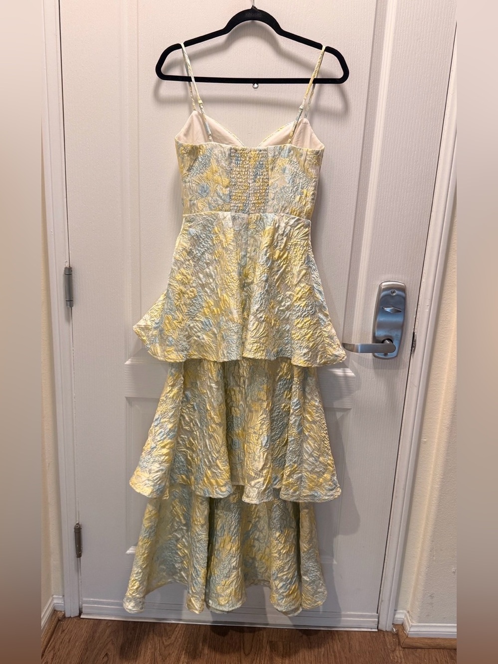 Elliatt Penelope Tiered Gown in Yellow & Blue Floral size S NWT - Picture 8 of 8